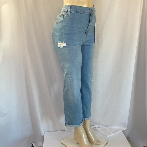 CLEARANCE CELEBRITY PINK Jeans”THE BESTIE”Girlfriend Distressed Ripped Sz 24 NWT - Picture 3 of 10